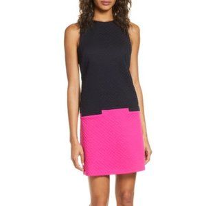 ELIZA J Colorblock Jacquard Shift Dress